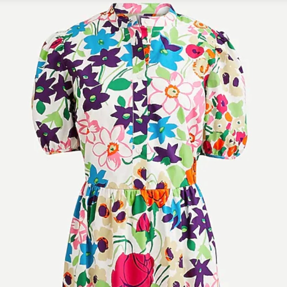 J.CREW SUMMER FLOWER DRESS- SHORT SLEEVE